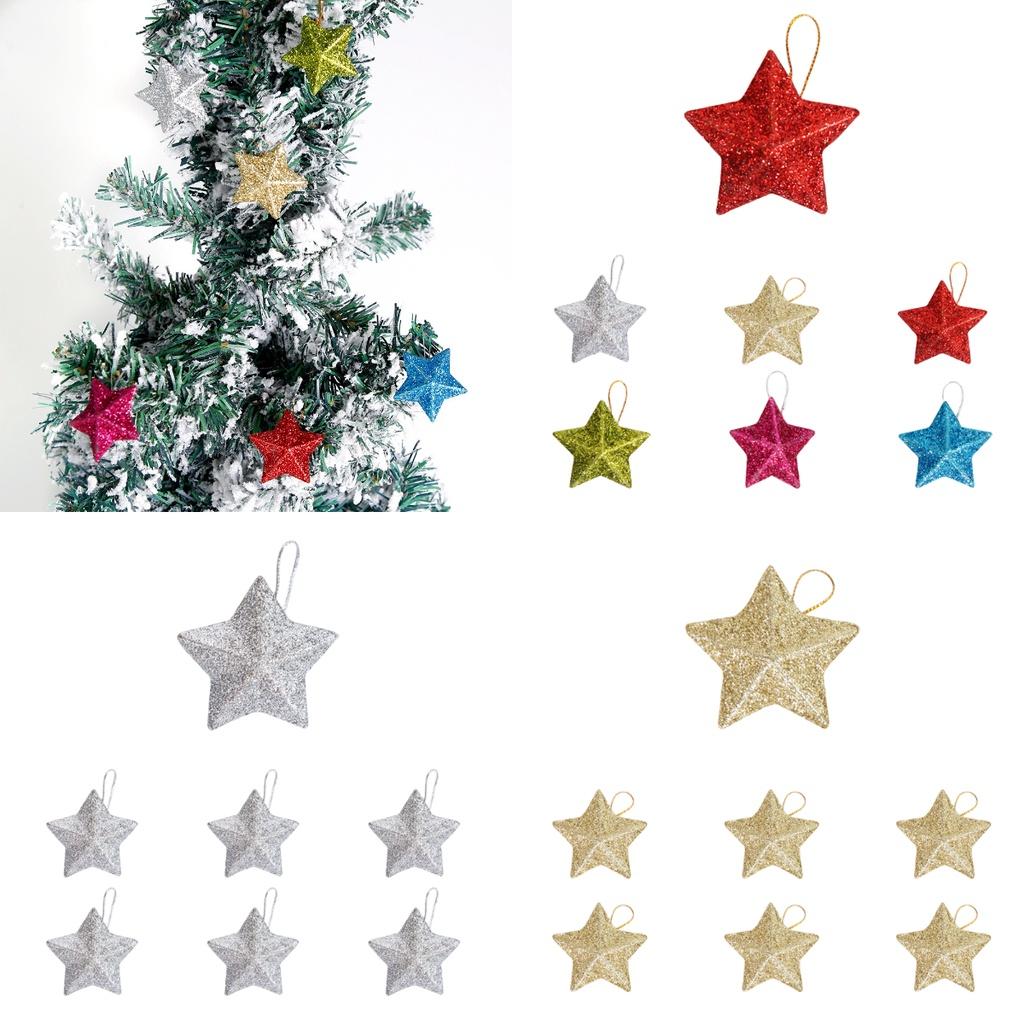 Eye-catching 3d Christmas Star Tree Ornaments Festive Decorations For Xmas Festivities