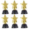 6pcs Mini Gold Star Trophies - Party Favors and Game Prizes for Kindergarten Graduations, Competitions and Rewards
