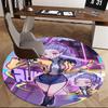 1pc Rerrumi Anime Design Round Carpet - Office Chair Mat, Non-Slip Rug for Home Decor, Living Room, Bedroom, Game Room