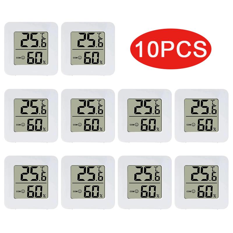 6-10 PCS Thermomètre Hygromètre Numérique Intérieur Pièce Électronique Température Humidité Mètre Capteur Jauge Station Météo pour la Maison