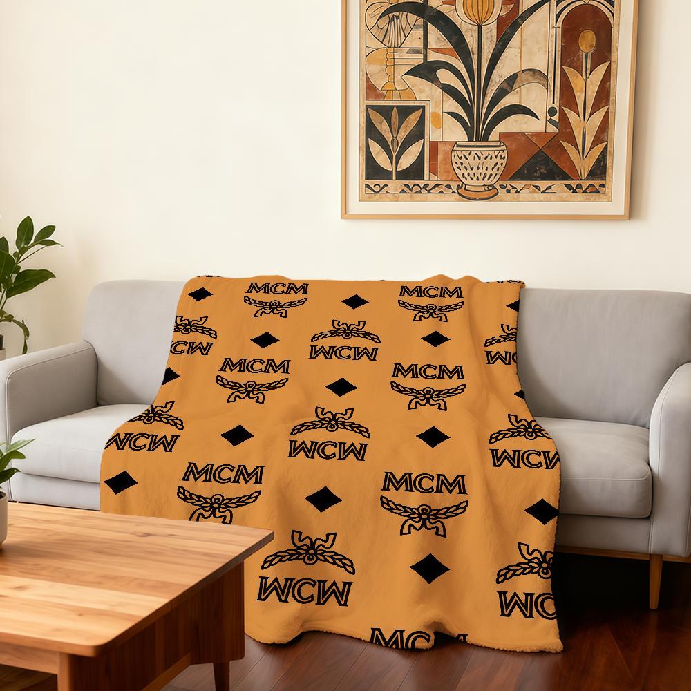 Cool Logo Fashion M-M-MCM-ES Blanket Super Warm Comfortable Plush Throw Blanket Child Home Sofa Bedroom Gift