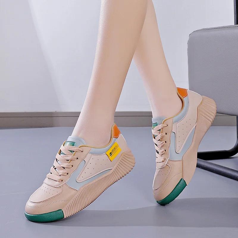 Spring and Autumn New Korean Style White Shoes for Female Students Sports and Casual Shoes Versatile Fashionable Women's Shoes