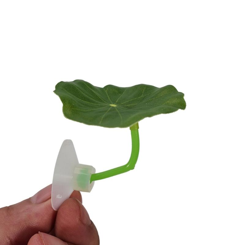 3PCS FishTank Suction Cup Leaves Natural Resting Bed Spawning Pad For Fish Easy Installation Aquarium Underwater Decors