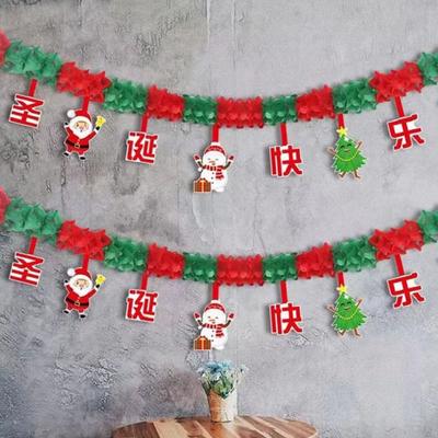 Creative 3 Meters Santa Claus Banner Santa Claus Cartoon Christmas Decor Cute Happy New Year Home Snowman Flag