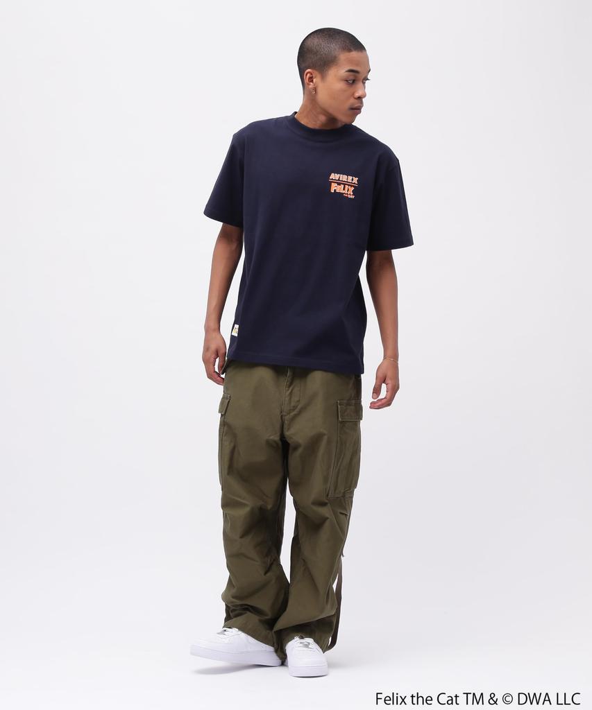 Avirex FELIX EMBROIDERY LOGO XL T-SHIRT, Men's (120), Navy, 783-5134035