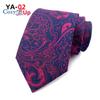 Cozy Up 3,15"(8cm) Cravata PaisleyTie în dungi pentru bărbați, cu flori în carouri, pentru nuntă