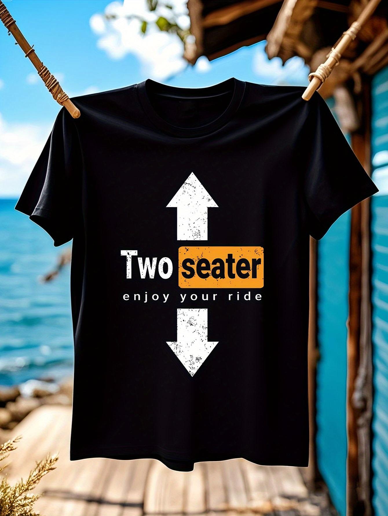 Two-Seater Humor Graphic Tshirt Graphic Tshirt - Black Co... XXXXL