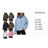 Women's Raglan Sleeve Fleece Loose Coat - Half-Zip Stand Collar Sweatshirt for Autumn and Winter