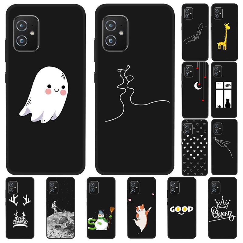 Black Silicone Case For Asus Zenfone 8 ZS590KS Case Soft Back Cover Coque For Asus Zenfone 8 ZS590KS Phone Case Zenfone8 Funda