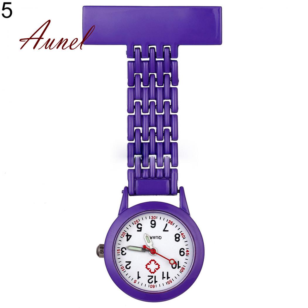 

Металлическая карманная кварцевая аналоговая брошь с зажимом для медицинской медсестры, часы-брелок чёрный