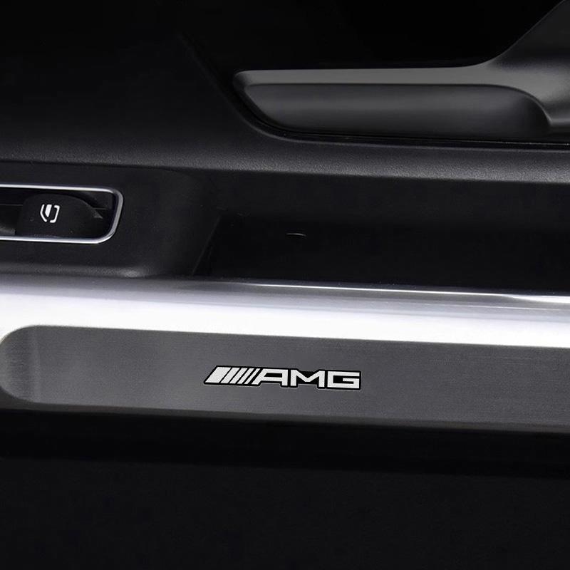 5Pcs Aluminum Car Badge Audio Speaker Decal Stickers For Mercedes Benz AMG GLE GLS CLA CLE GLC CLS GLA W223 W213 W206 W464 W247