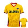 3D Fußballtrikot Kolumbien Fußball Fan Shirt Fußball Sport T-Shirts Sommer V-Ausschnitt Atmungsaktives Mesh Y2K Trikot