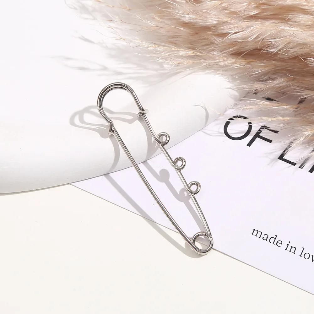 1 Pcs 3 Hole Brooches For Jewelry Making DIY Creative Accessories Women's Handmade Pins And Brooches 64*16 Mm Home Dress Decor