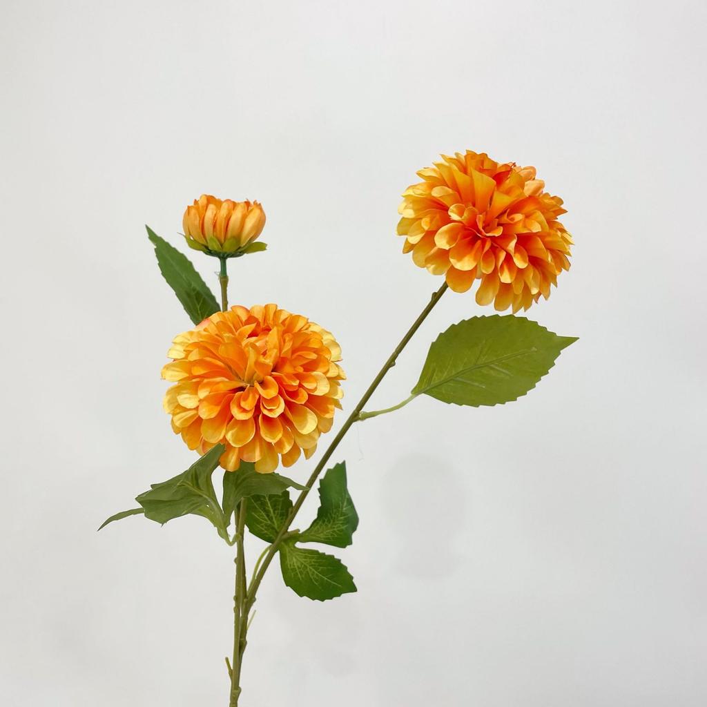 Large Head Chrysanthemum Silk Flower Lifelike Artificial Dahlia Flower For Home Wedding Decor Birthday Party Bedroom Decoration