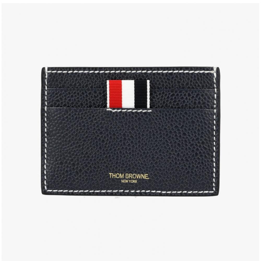 Thom Browne Pebble Grain Stitch Three Stripe Card Wallet Uaw067a 00198 415