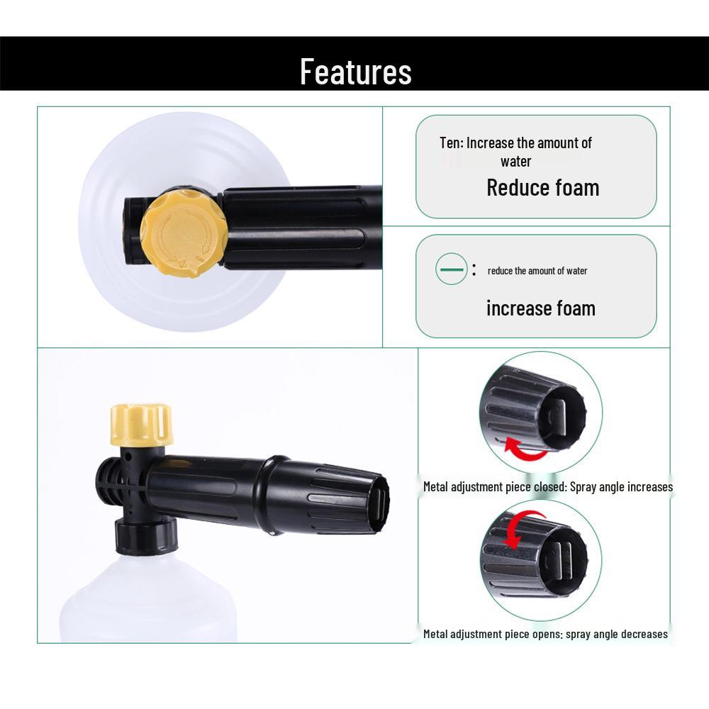 High Pressure Foam Sprayer Water Gun Nozzle for Home & Car Cleaning Machine
