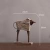 Creative Resin Ornaments The Horse Horse Simulated Animal Sculpture Wood Grain Road Handmade Arts Crafts Decorative Figurines