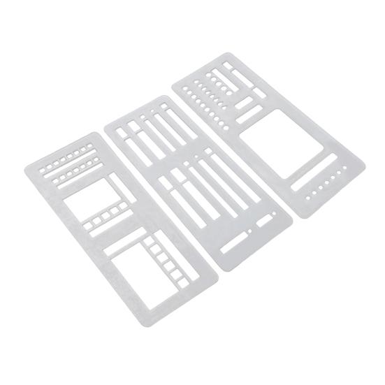 Flexible Record Templates Planner Stencil Set Compatible with Coils Discs Rings Drawing And Checklist Templates for Dot Grid Journals