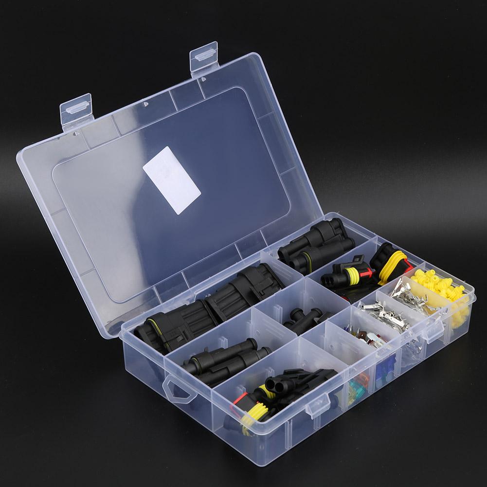 240PCS 123456 Pin Car Waterproof Electrical Wire Connector Set with Terminal and Fuse