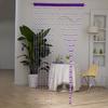 100 X 200cm Door Curtain 18 Strands Crystal Clear Heart Shaped Beads Divider Curtain for Living Room Bedroom