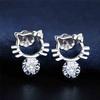 925 Sterling Silver Stud Earrings AAA Zircon For Women High Quality Exquisite Student Girlfriend Jewelry Accessories Heart GiftGood Product