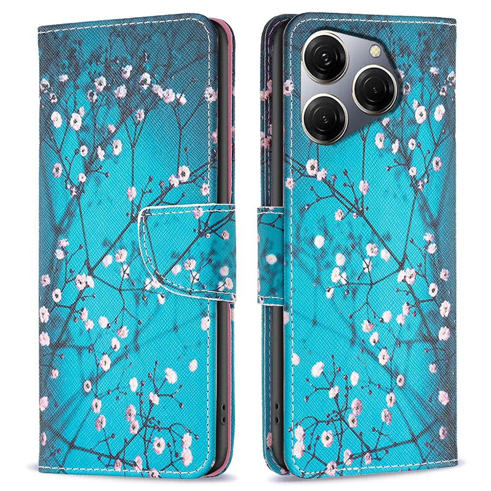 For TECNO Spark 20 Pro Case Wallet with Card Holder Pattern PU Leather Phone Cover