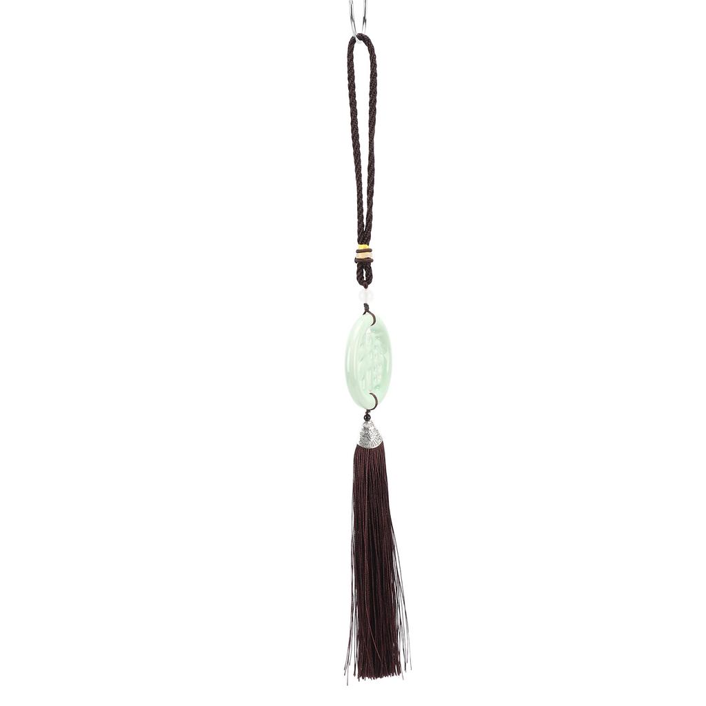 Tassel Pendant Elegant Porcelain Light Weight Elegant Style Widely Used Keychain Tassel for Car