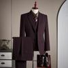 Luxury Men's Custom Suit Set - Tencel Cotton Wool Blend, Fine Twill Fabric, Business Formal Wear.