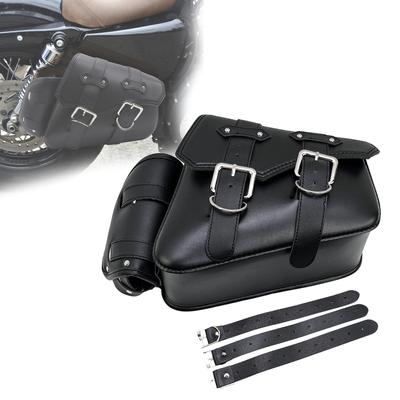 1x PU-Leder Motorrad Seitentasche für Harley Sportster XL883 XL1200 Motorrad Satteltasche Wasserdichte Motorrad Gepäcktasche