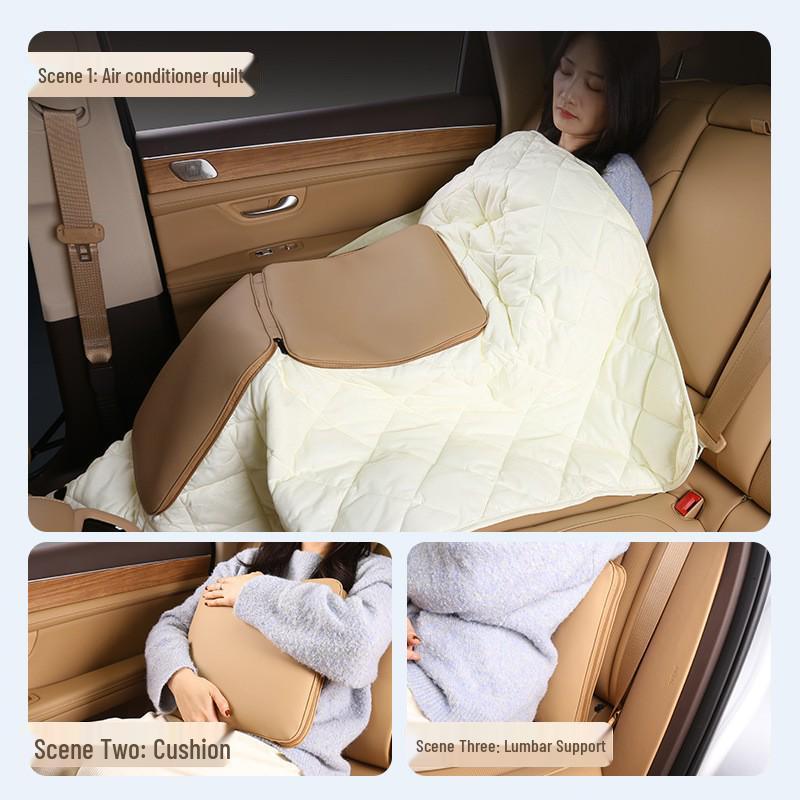 AITO M8 Pillow & Quilt Combo: Dual-Use Car Lumbar Support & Interior Decor Accessory