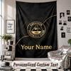 Custom Tapestry Wall Hanging, Aberdeen FC Personalized Name Text Home Wall Decor