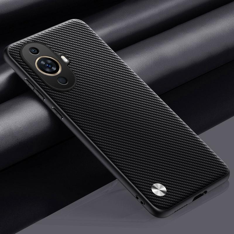 

Luxury PU Leather Case For Huawei Nova 11 Pro Matte Cover Silicone Full Protection Phone Case For Huawei Nova 11i 11 Ultra Coque Nova 11i матовий чорний колір