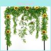 Wall Hanging Plant Decor With Faux Vine Material For Home Living Room Decor