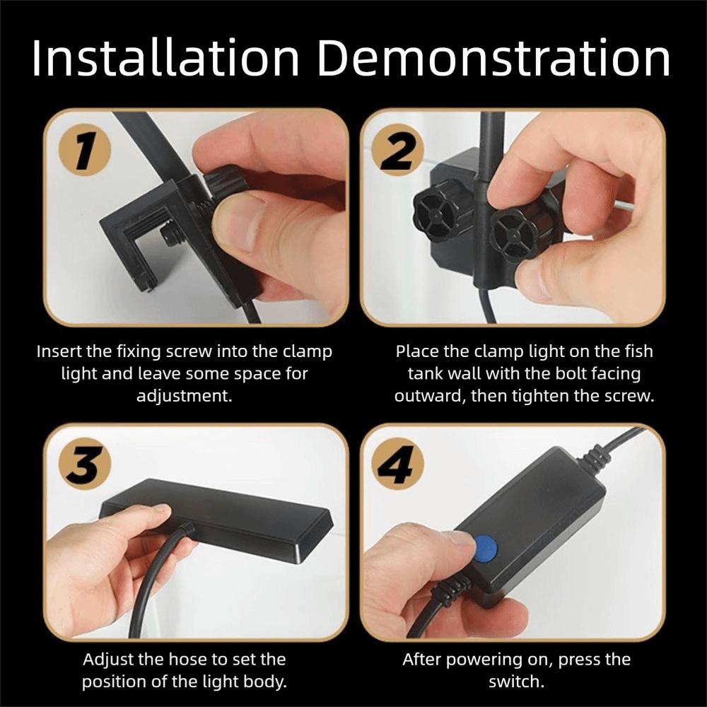Iluminare LED Super Subțire pentru Acvariu, Lampă Reglabilă Extensibilă, Lumină pentru Acvariu, Creștere Plante