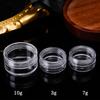 3g/7g/10g Mini Transparent Cosmetic Bottles Round Storage Box Portable Travel Container with Lids for Nail Arts Jewelry Earrings