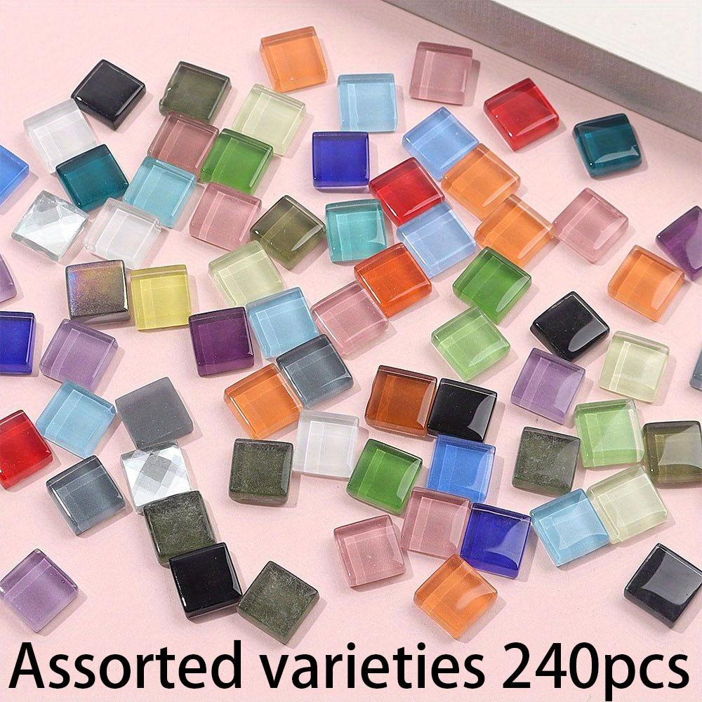 

120/240/360шт змішаних кольорів скляна мозаїчна плитка, DIY художній мозаїчний проект для домашнього прикраси з використанням мініатюрної мозаїчної плитки, 240pcs
