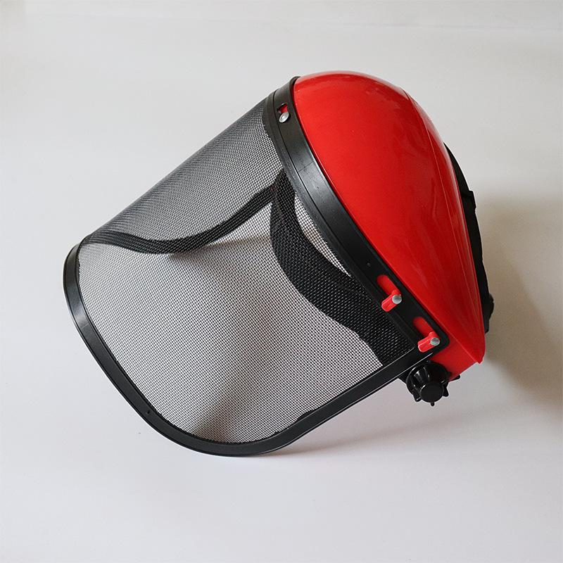 Gelber Top Stahlgitter Gesichtsschutz: Stoßfeste, spritzwassergeschützte Schutzmaske für die Gartenarbeit