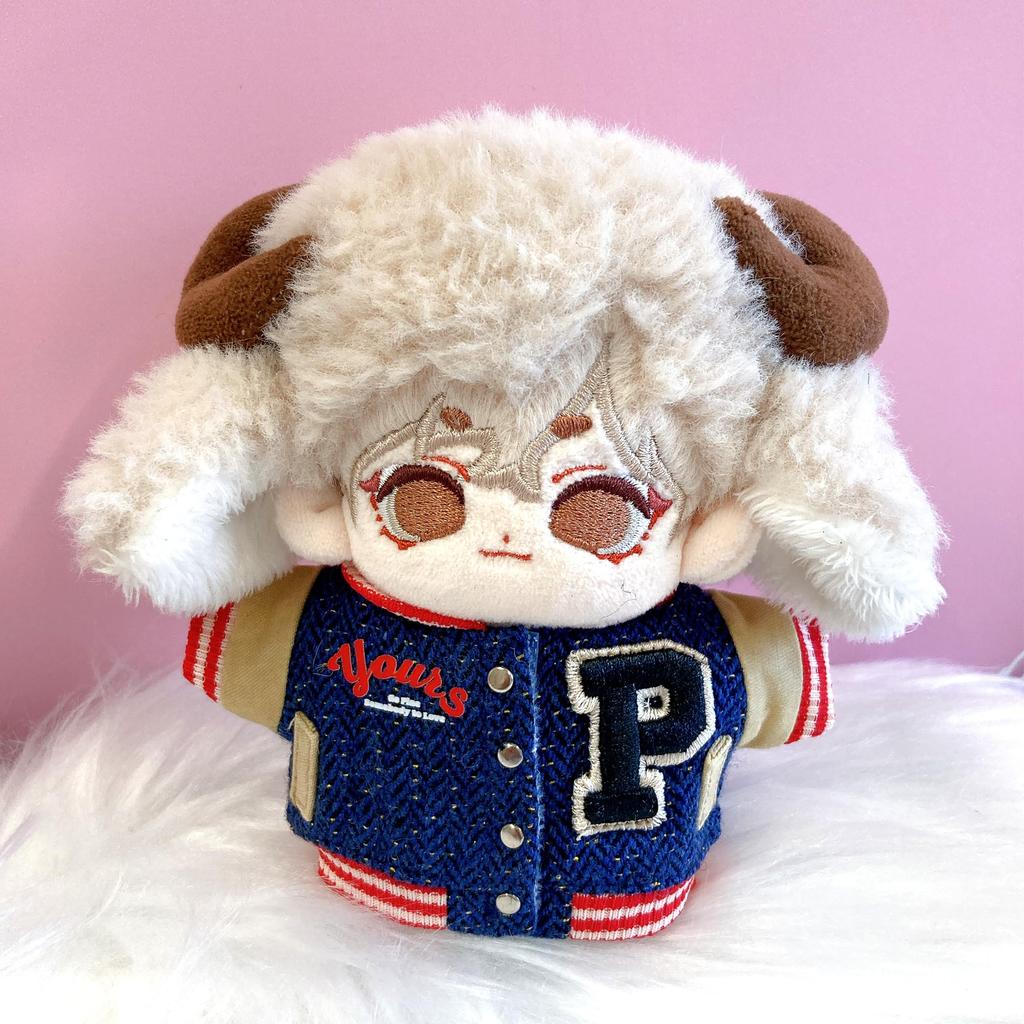 Blouson im Vintage-Stil für Plüschtiere (10-15cm), Plüschkleidung, Kigurumi-Zubehör, Otaku-Aktivitäten, Puppenmaskottchen, K-Pop-Puppenkostüm [Gebraucht]