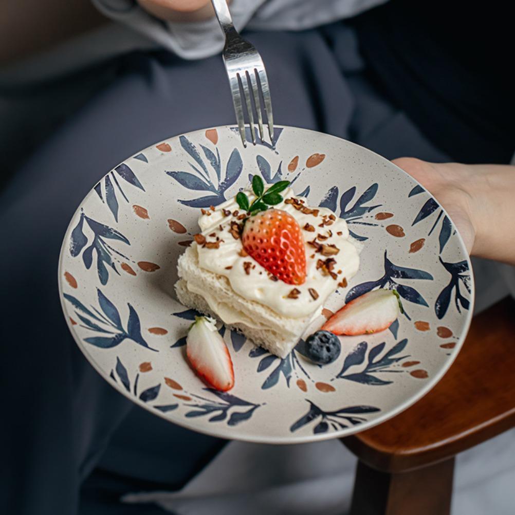 7-inch Vintage Style Salad Plate Ceremonial Ceramic Dishes Home Restaurant Dessert Plate Kitchen Plate Home Decoration Gift
