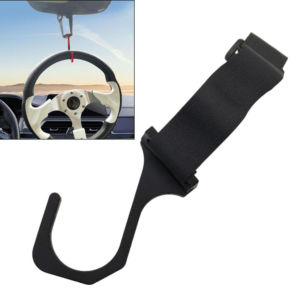Steering Wheel Hook Aluminum Alloy Hook Hanging Car Hanging Accessories Black, Black, 80mm