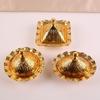 Central European Style Small Alloy Fruit Cup Snack Plate Date Fruit Plate Sugar Cube Gold Table Ornament