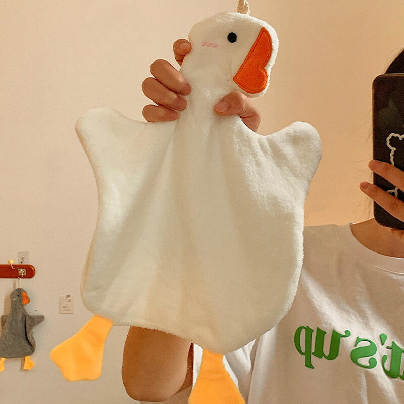 Microfiber Duck Kitchen Towel with Hook