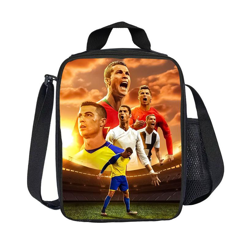 Sport Lunchbox Lekdichte Draagtas Lunchbox Ronaldo Voedselbewaarzakken Thermische Tas CR Voetbalster Geïsoleerde Lunchtassen