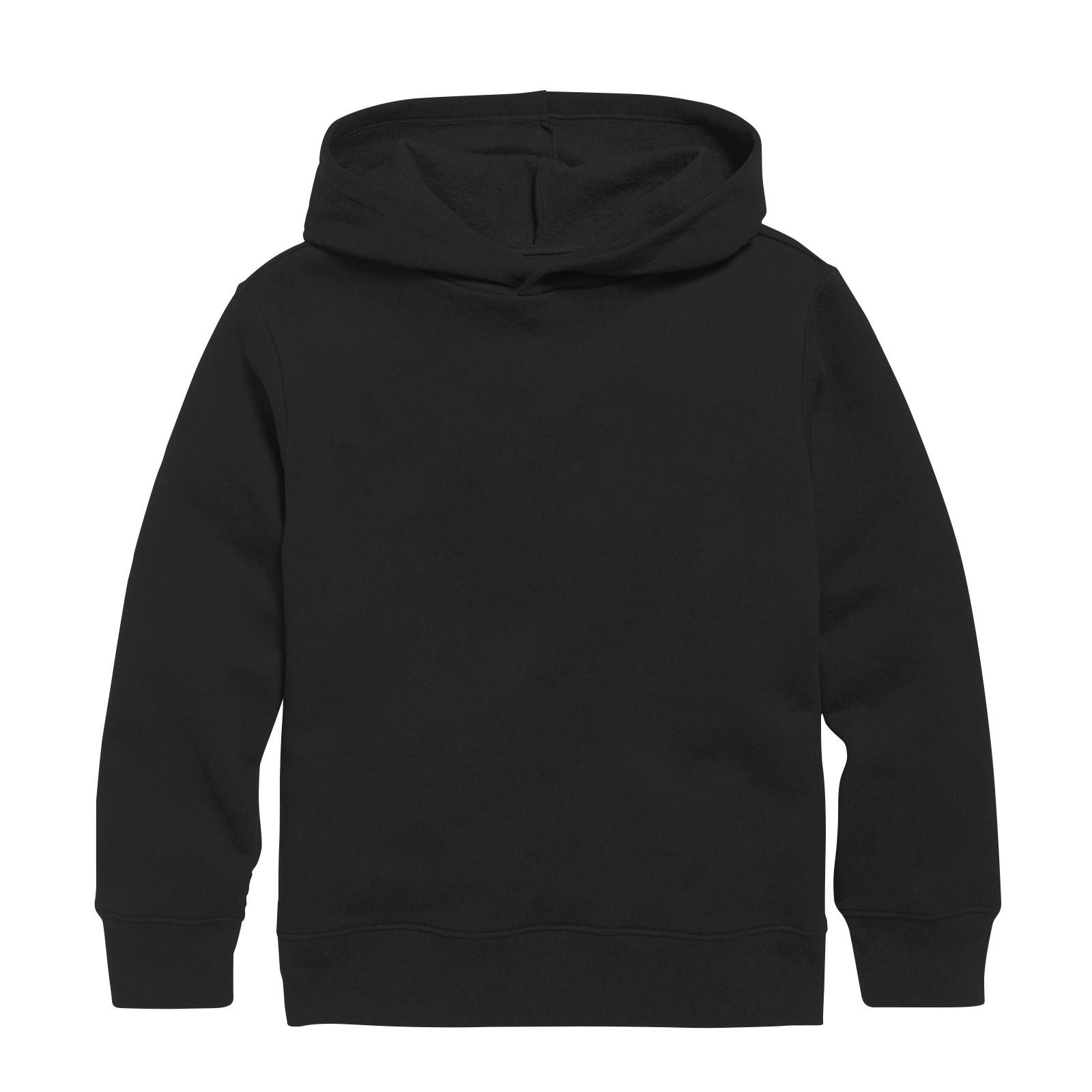 

Повседневная модная однотонная толстовка с длинным рукавом и капюшоном для мальчиков 120 чёрный