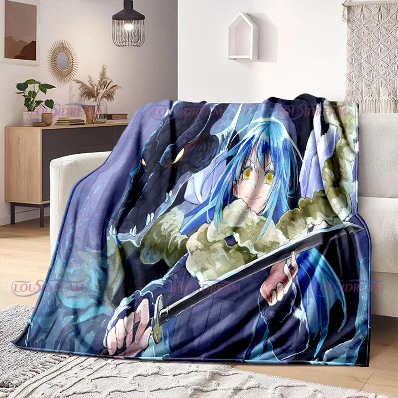 That Time I Got Reincarnated As A Slime Blankets Anime Cartoon Rimuru Tempest Blankets Home Flannel Blanket Sofa Throw Blanket