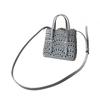 Used Shoulder Bag Gray Leather Women