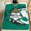 1Pc Club Santos Print Flannel Blanket High Quality Warm Comfortable Cover for All Seasons Perfect for Gifts Home Decor