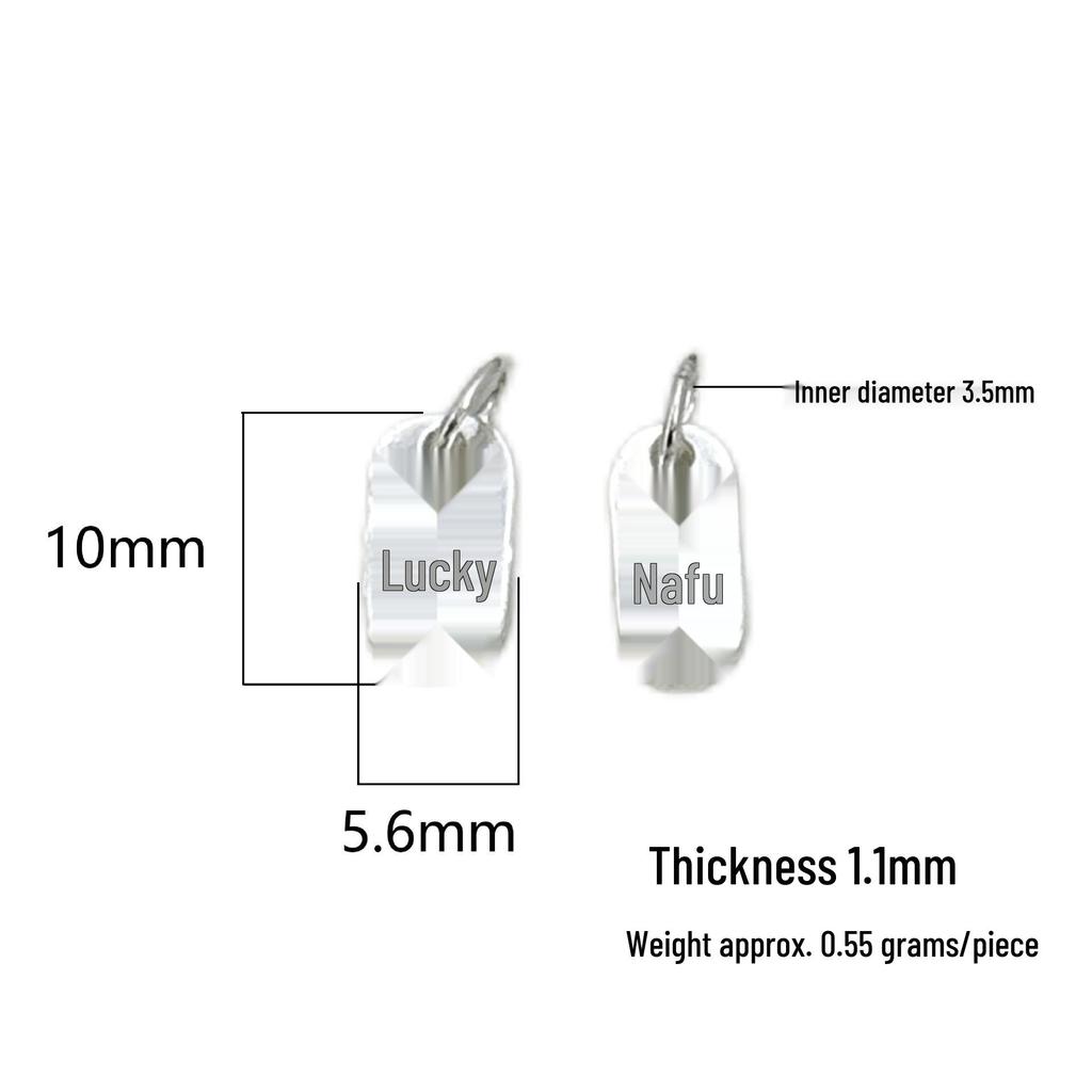 S999 Sterling Silver Wealth & Peace Chinese Pendant Charm for DIY Crystal Bracelet, Necklace, & Rope Weaving