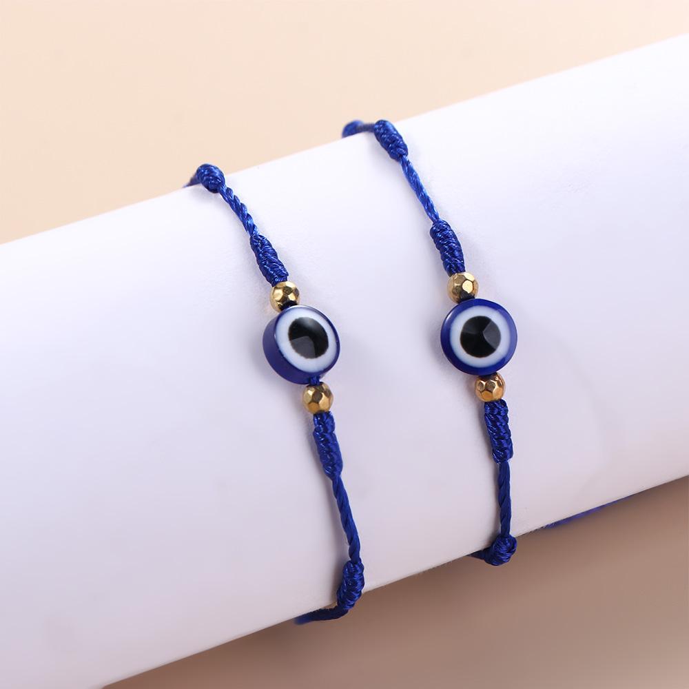 Eye Fashion Jewelry Hand-woven Bracelets Couple Bracelets Braided Hand Ropes Blue Eye Bracelets