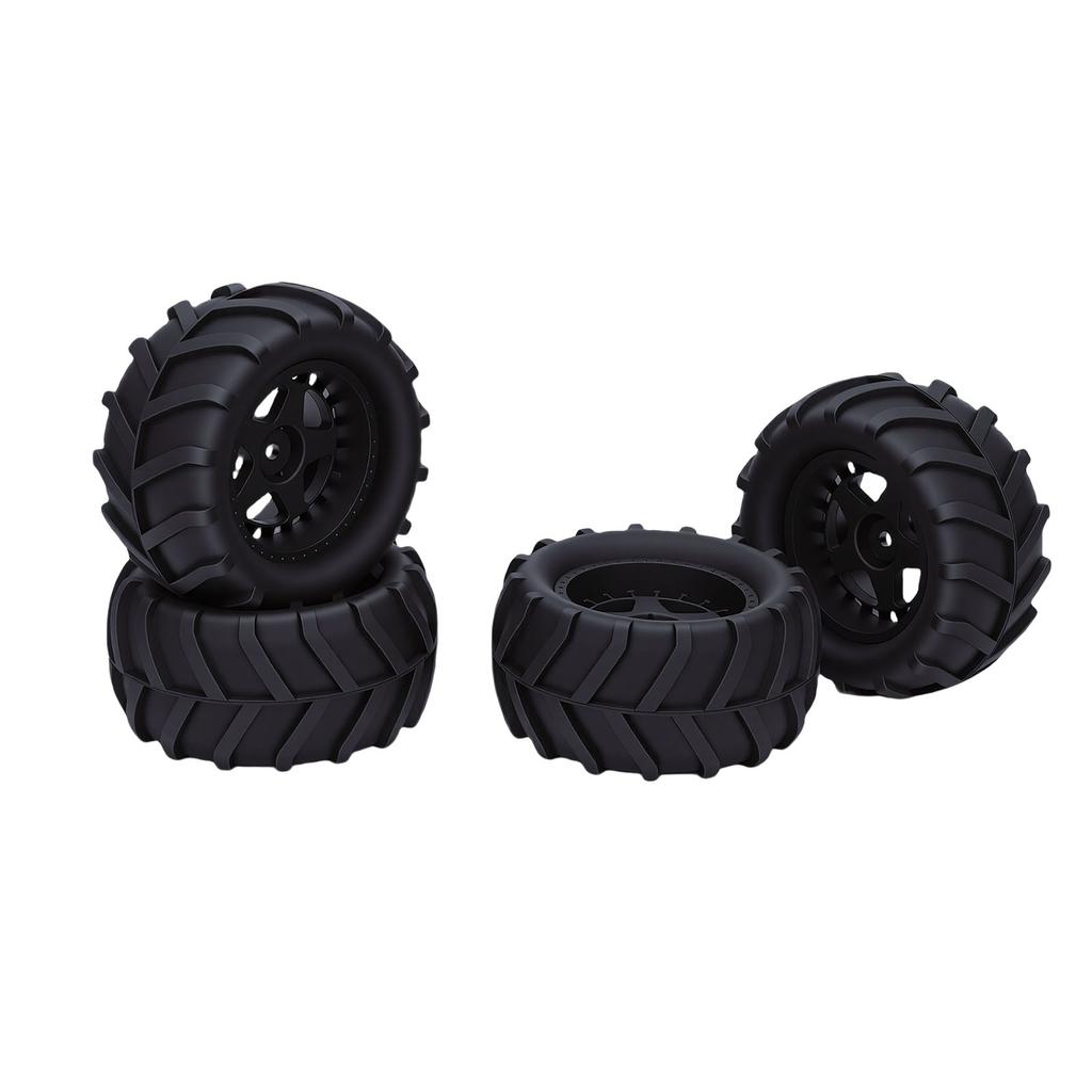 4Pcs RC Car Tires 80mm Wheels for 1 14 1 16 RC Truck with Paddles for Snow Sand Rubber Plastic